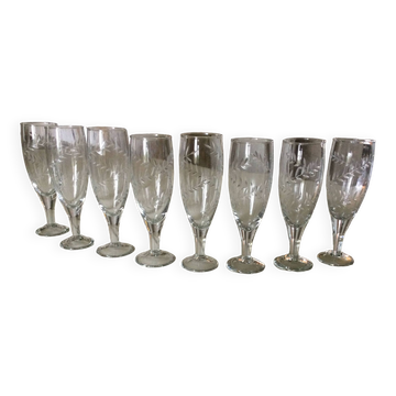 Lot de 8 flûtes à champagne