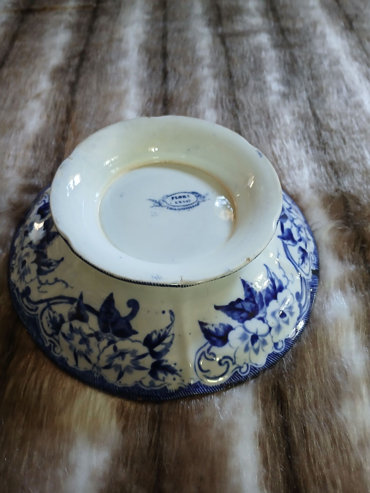 2 antique compotiers in Creil and Montereau ironstone.