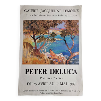 Affiche d'exposition, Deluca, 1987, 63 x 44 cm