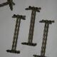 Silver metal bamboo pattern knife holder circa 1950