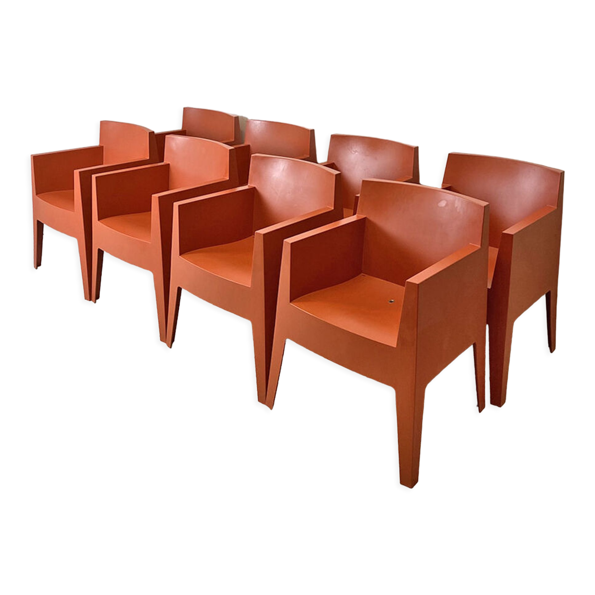 Set of 8 Toy chairs by philippe starck for Driade made in italy