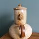 Tea or coffee service in Puisaye stoneware, signed Jean-Pierre Prud’homme
