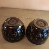 Deux bols grès émaillés