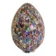 Lampe de table en verre de style oeuf de Murano multicolore floral contemporain, lot de 2 ou une paire de lustres