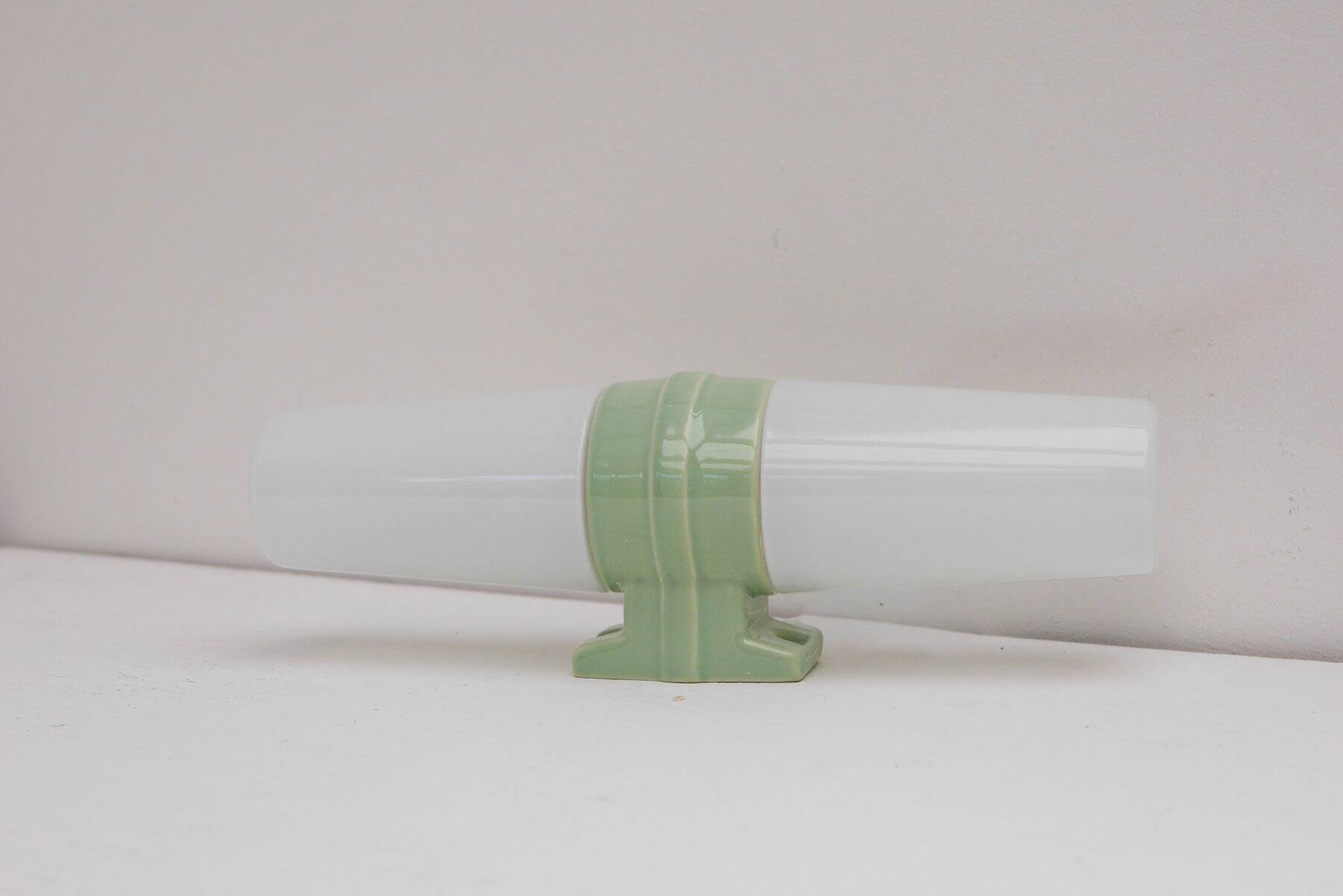 Vintage porcelain bathroom light by Sigvard Bernadotte for Ifö, 1960