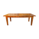Solid oak farmhouse table, two drawers, vintage, early twentieth century.