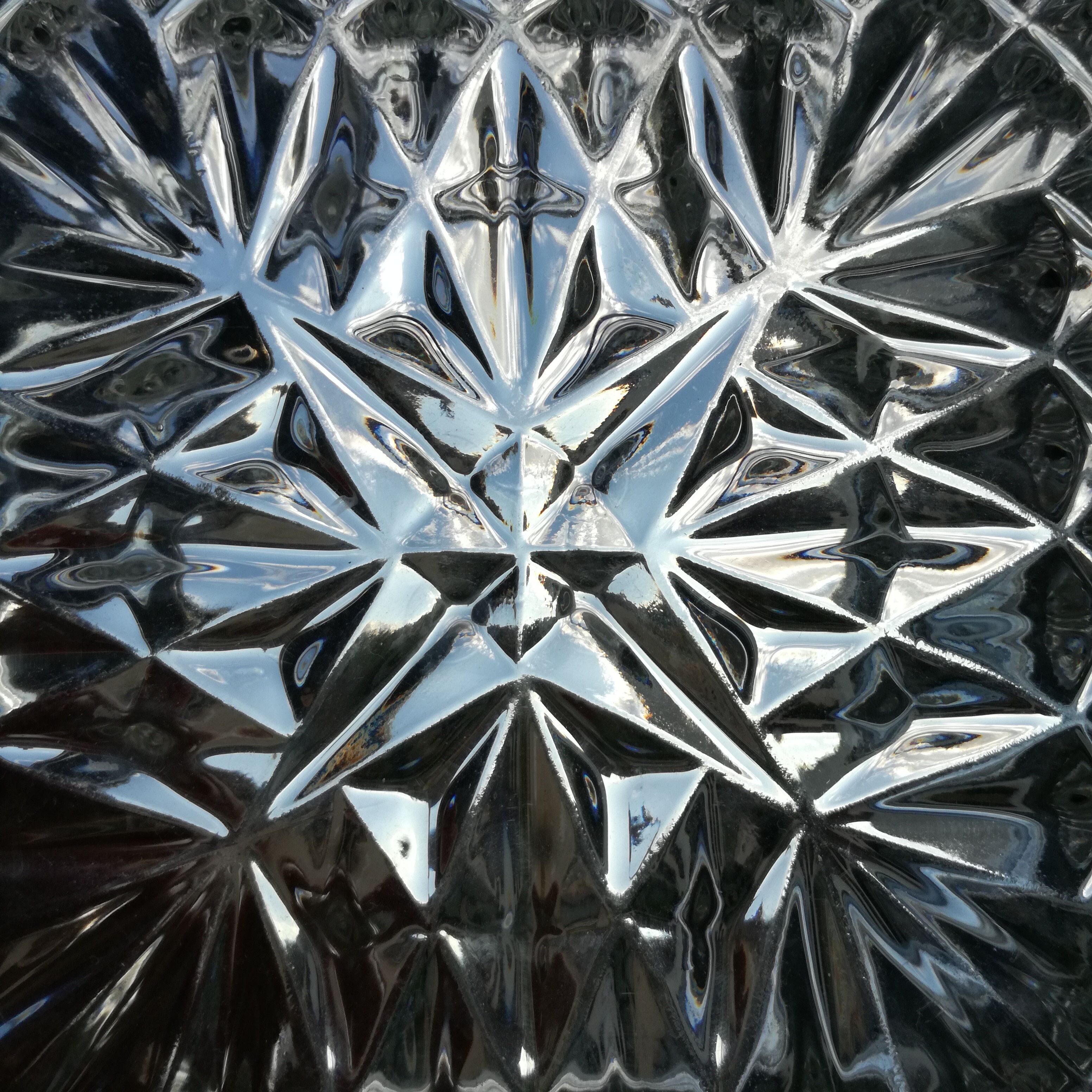 Cast glass square ceiling 21x21cm