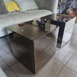 Pair of amber mirror cubes