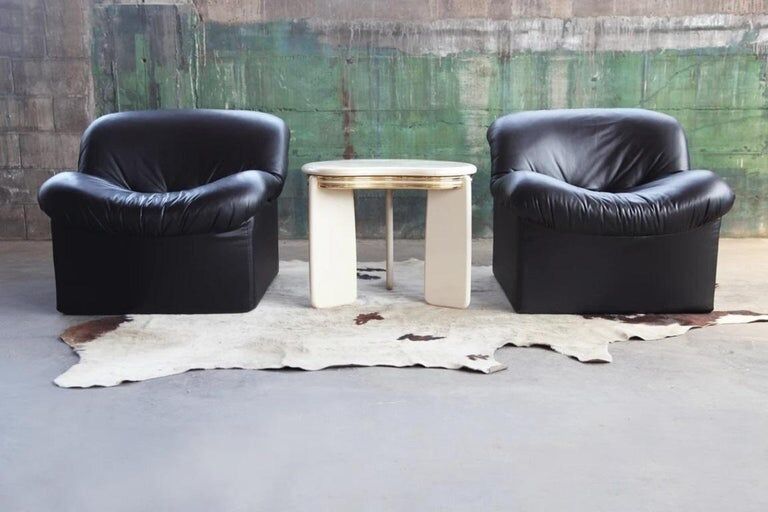 Fauteuil sculpturale rembourrée post-moderne 1980