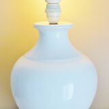 White glazed ceramic lamp, sleek design from the 60s/70s