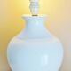 White glazed ceramic lamp, sleek design from the 60s/70s