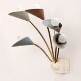 Vintage Wall Lamp with 5 Lights - Brass Metal, 1960 Denmark