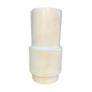Vase cylindrique 1960 en céramique blanche