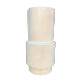 Vase cylindrique 1960 en céramique blanche