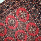 Vintage carpet Uzbek Bukhara handmade 121cm x177cm 1960s, 1C740
