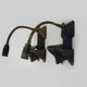 Pair of cast iron wall sconces with articulated arm, dog shape. Vintage