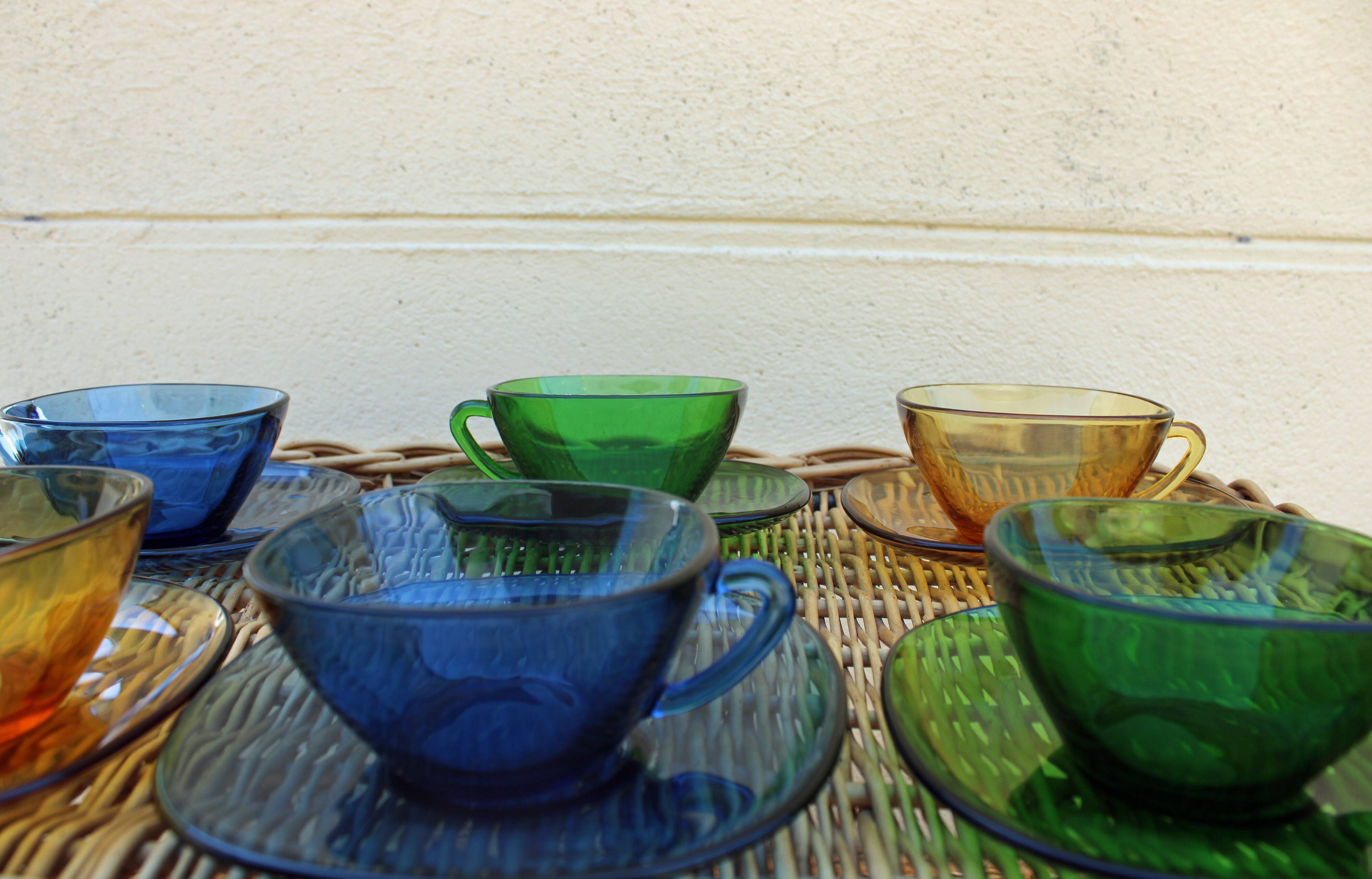 6 cups Vereco and their saucers