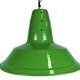 Industrial Italian Green Factory Hanging Lamp, 1970s