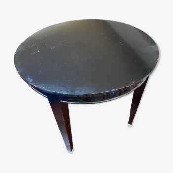 Mahogany round table painted black