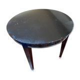 Mahogany round table painted black
