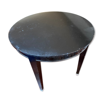 Mahogany round table painted black