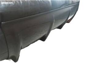 Vintage Scandinavian leather sofa, midcentury leather sofa