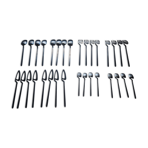 Ménagère inox noir