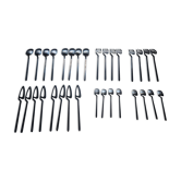 Black stainless steel cutlery set by Japanese designer Nendo.
