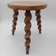 Turned wooden stool