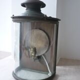 Ancient half-moon brass wall lantern