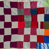 Plaid patchwork en laine
