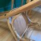 Pair of vintage bistro chairs with slats in beech (1960) - Style