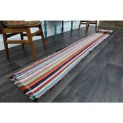 Vintage Turkish Oushak Handmade Wool & Cotton Runner Rug 46x523