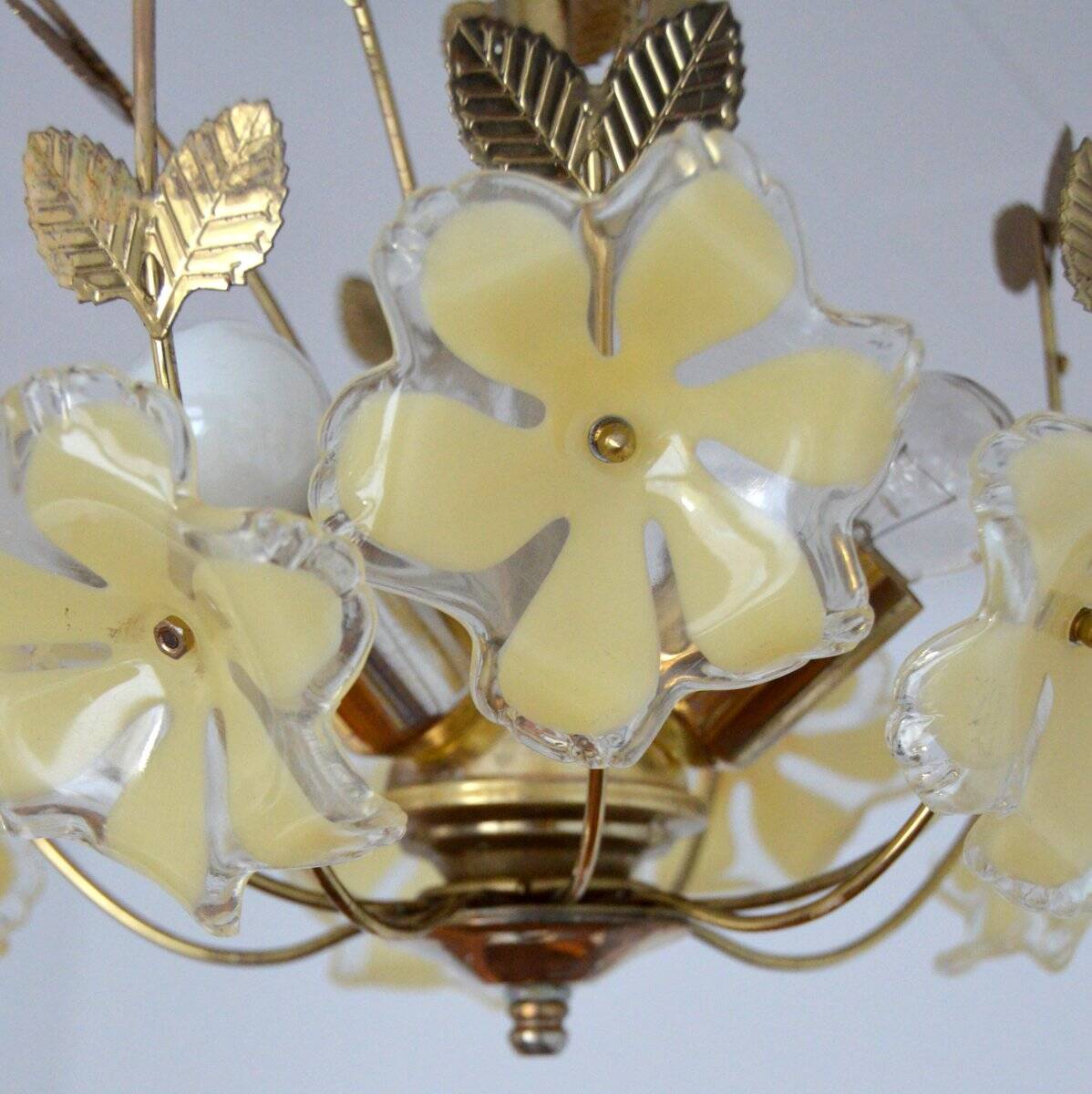 Vintage 1960s flower chandelier