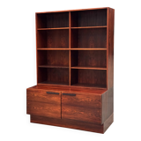 Scandinavian library in rosewood designed by Ib Kofod Larsen.