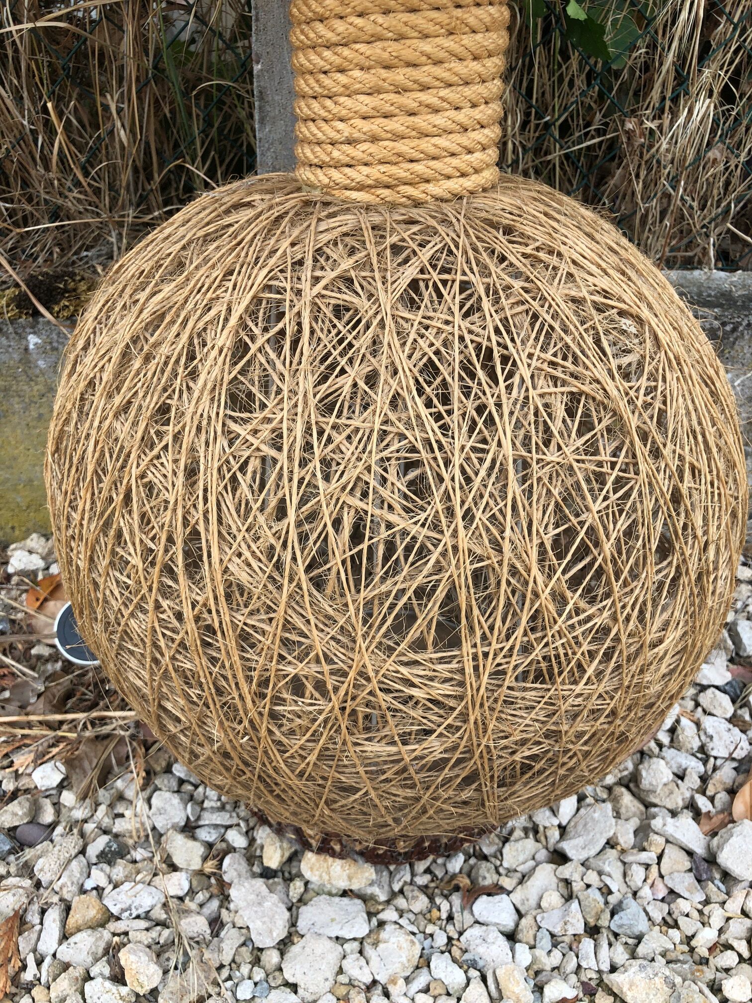 70s Wicker lamppost
