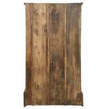 Showcase in patinated solid wood