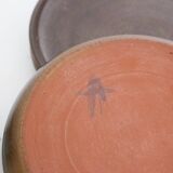 Flat plates x3, artisanal pottery, France