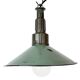 Industrial Petrol Enamel Military Pendant Lamp with Cast Aluminium Top