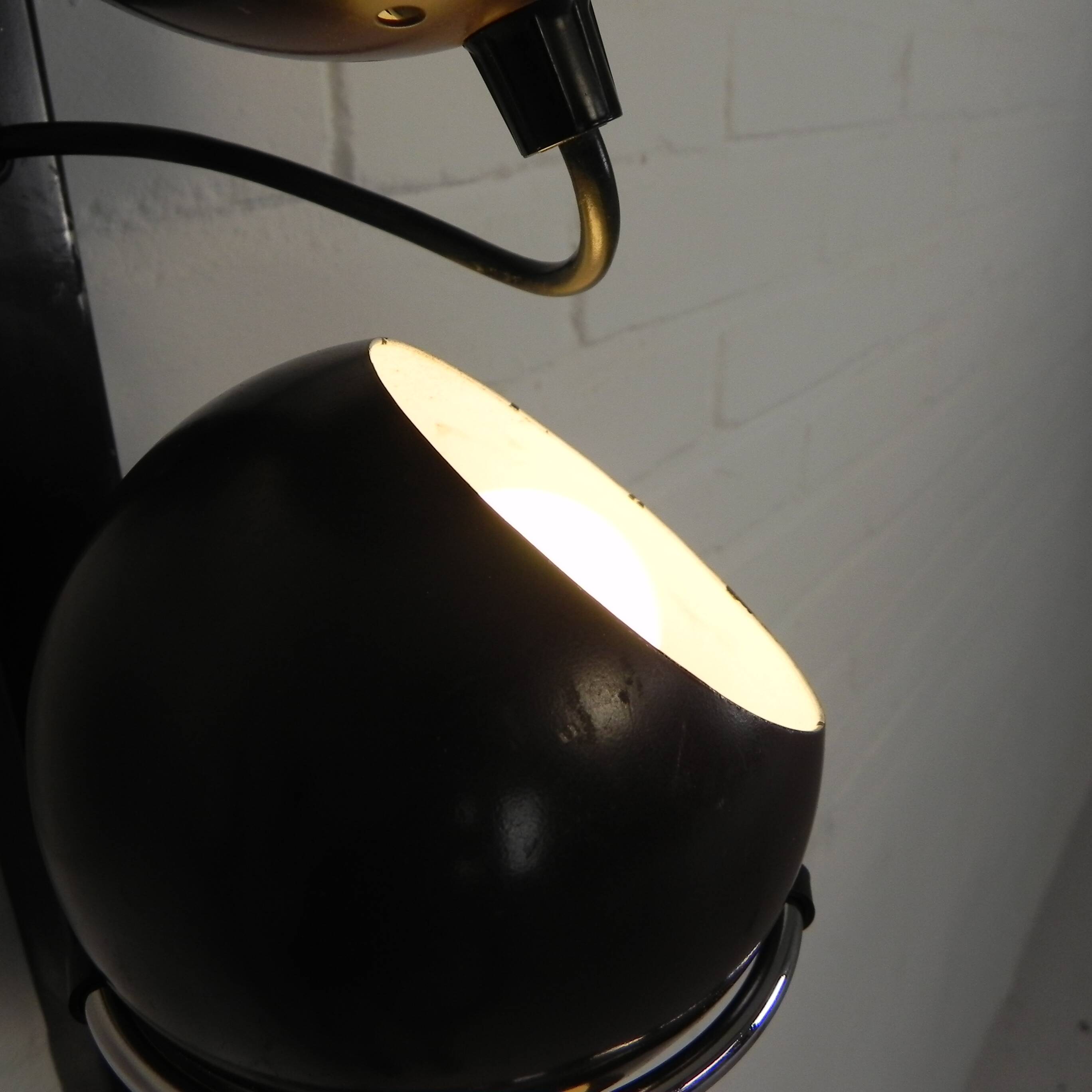 Gepo wall lamp with 3 globes, 1960s