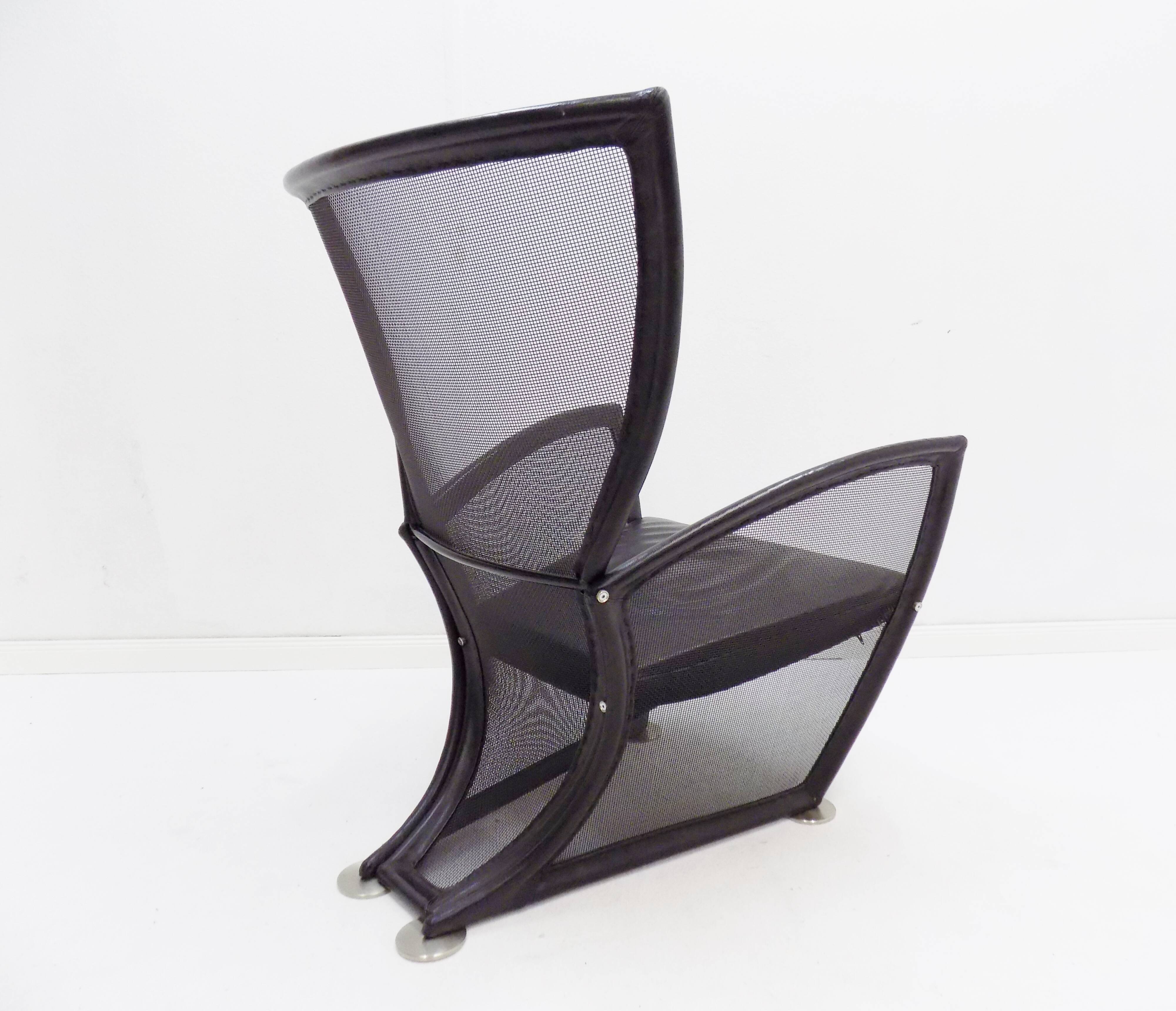 Prive leather armchair by Paolo Nava for Arflex