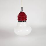 Tronconi - Enrico Tronconi - 'Bulb lamp' -  opaline - chroom - Italie - 1970's