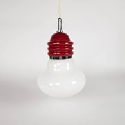 Tronconi - Enrico Tronconi - 'Bulb lamp' -  opaline - chroom - Italie - 1970's