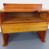 Vintage pine desk with sled legs from the 70s and 80s