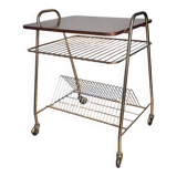 Rolling vinyl storage trolley