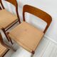 1950s set of 6 vintage Danish teak dining chairs No. 75 by Niels O. Møller