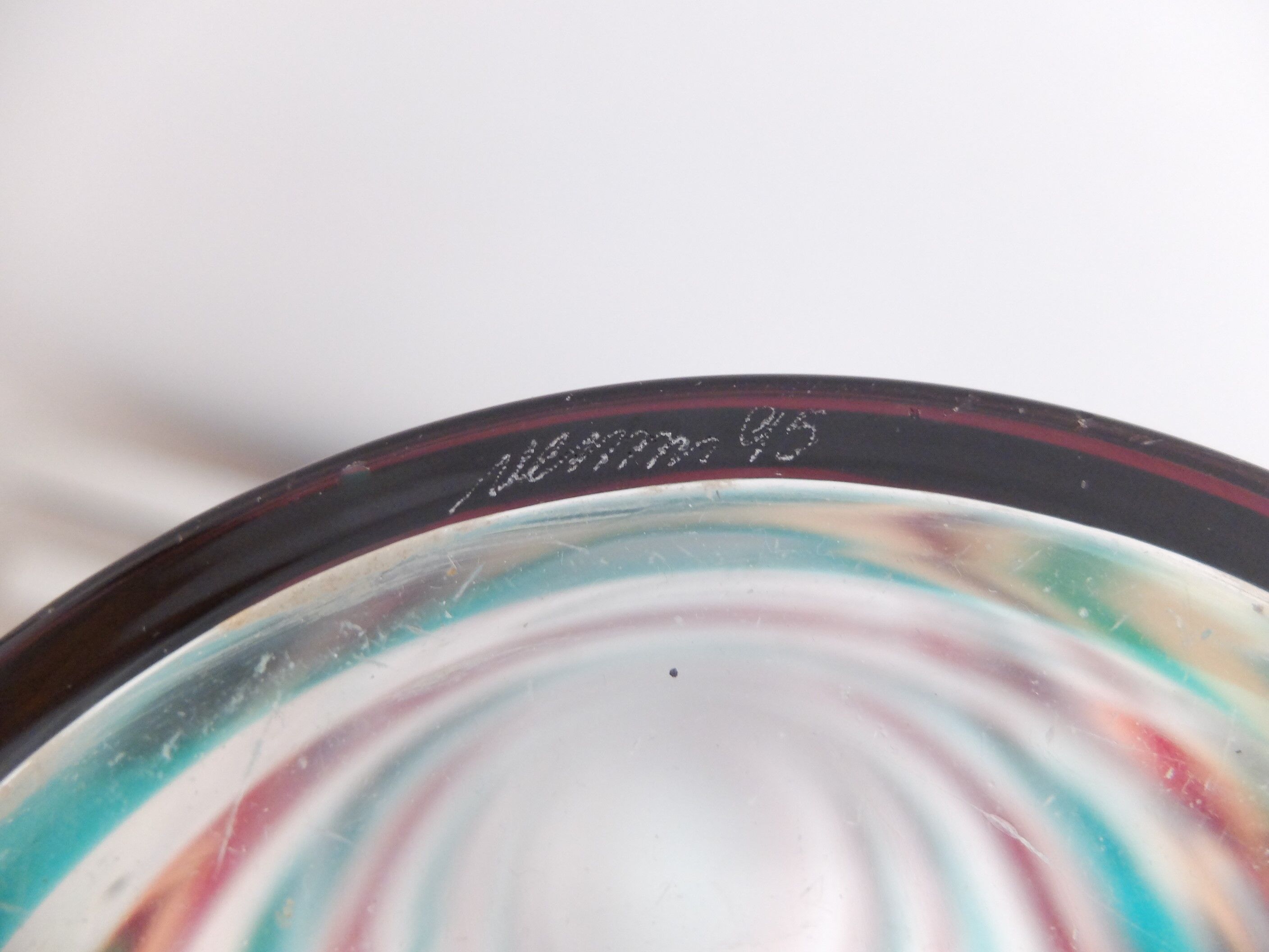 Murano vase, signed venini 95