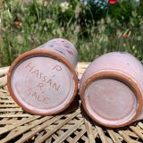 Hand-painted moroccan pitchers in terracotta
