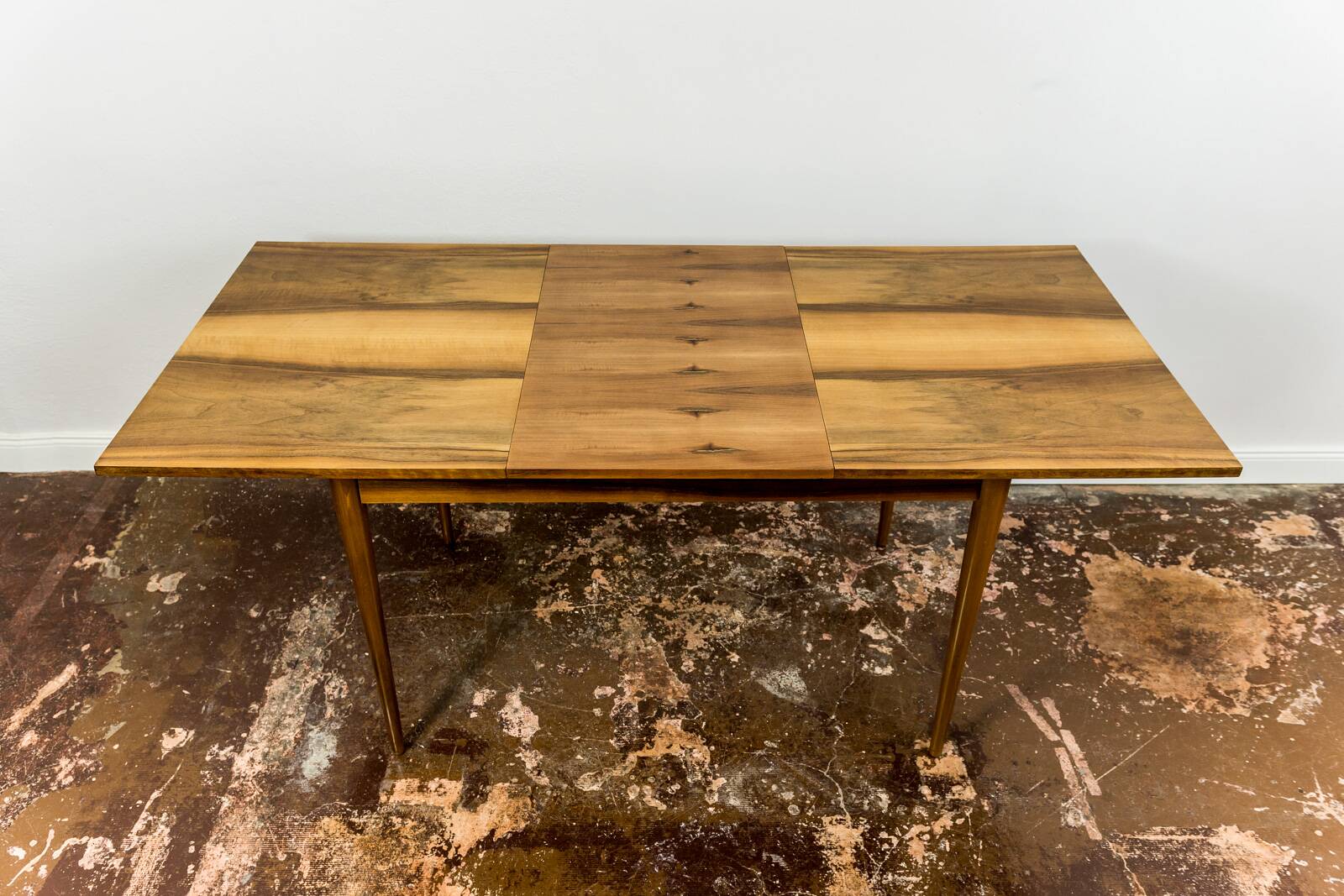 Mid Century Extendable Dining Table In Walnut, 1960s