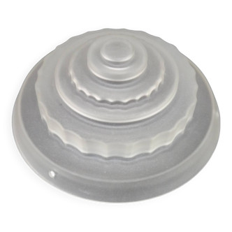 French Vintage Art Deco Skyscraper Style Opaque Glass Pendant Lamp Shade 52